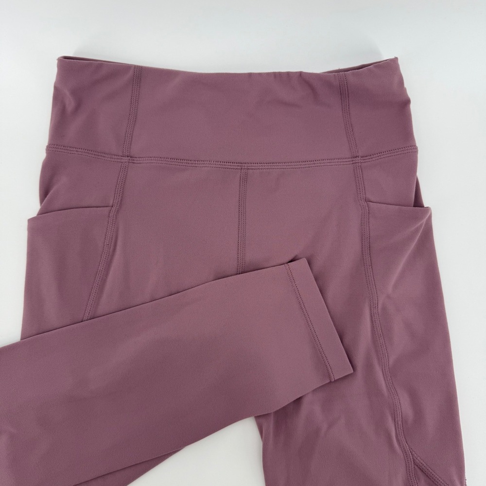 Athleta Girl Stash Your Treasures Tight High Rise Mauve Purple Leggings L 12